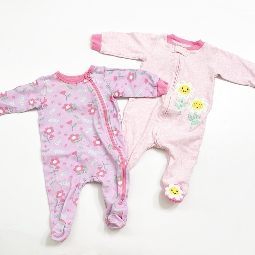 Koala Baby baby girls zip up footies